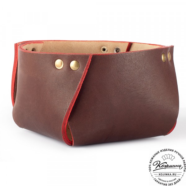 Кожаная шкатулка "Тюби" (коричневая). фото 1