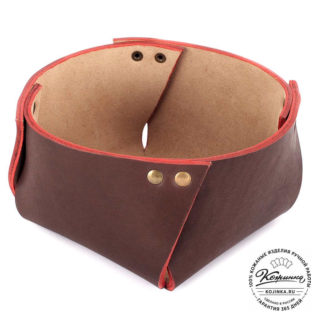 Кожаная шкатулка "Тюби" (коричневая)