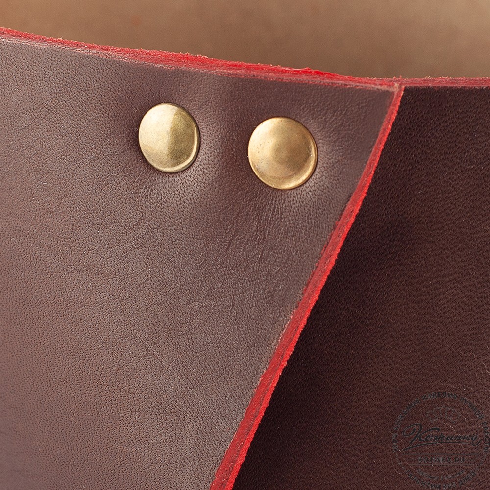 Кожаная шкатулка "Тюби" (коричневая)