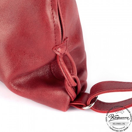 Кожаный рюкзак "Африка" (малина)