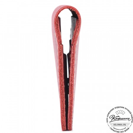  Кожаный футляр для карт "Гретта NEW" (красный)