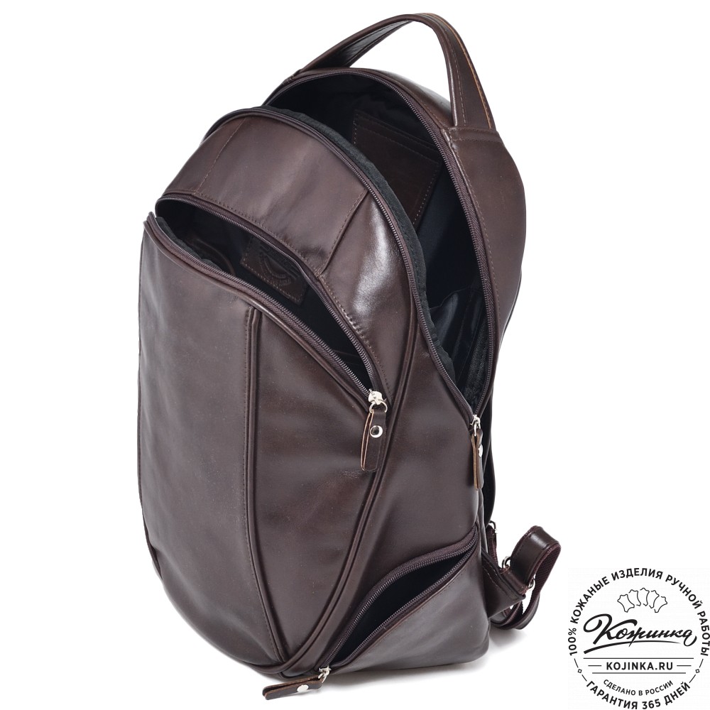  Кожаный рюкзак "Ланселот" (коричневая гладкая кожа)