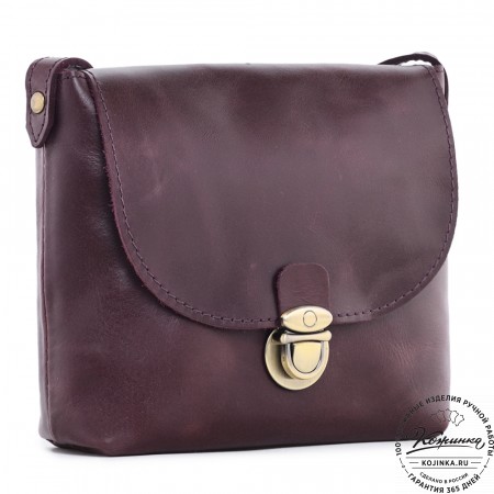  Кожаная сумка "Калифорния Нью" (бордо)