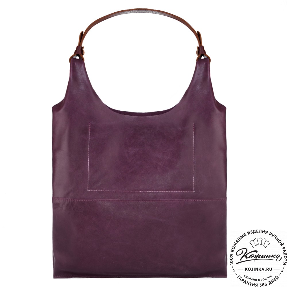 Женская кожаная сумка "Эльсинор" (баклажан)