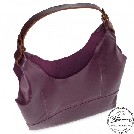 Женская кожаная сумка "Эльсинор" (баклажан)