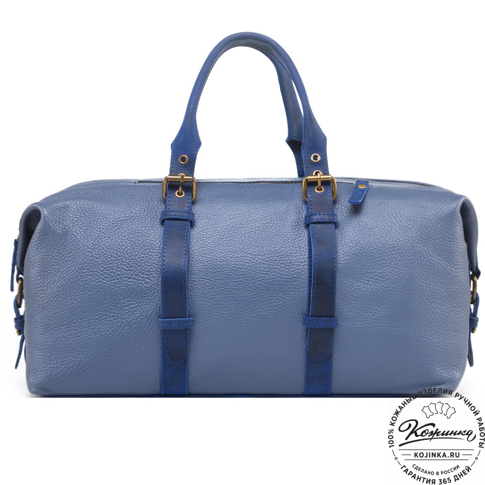 Кожаная дорожно-спортивная сумка Вашингтон (джинс)