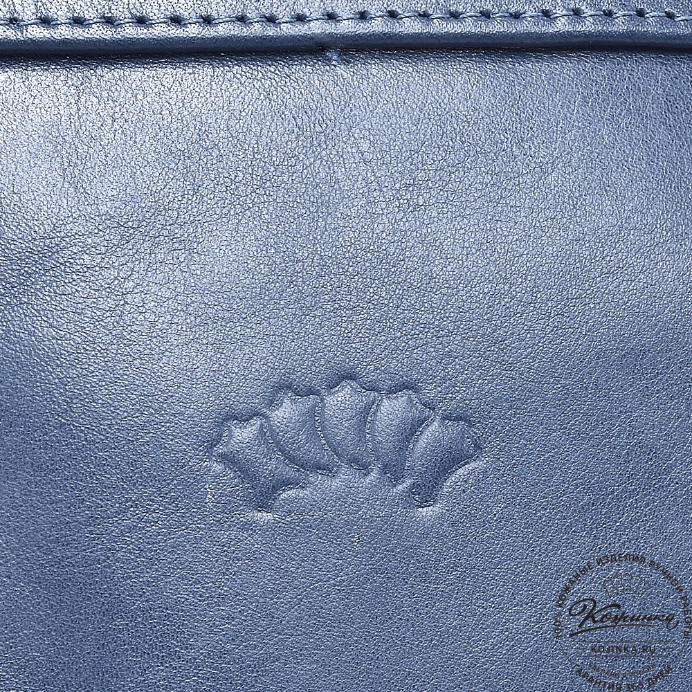  Женская кожаная сумка "Аврора" (синяя гладкая кожа)