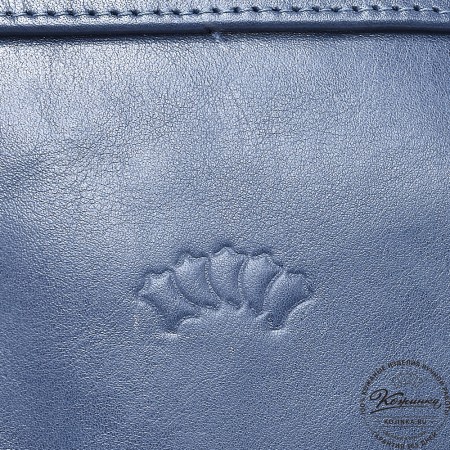  Женская кожаная сумка "Аврора" (синяя гладкая кожа)