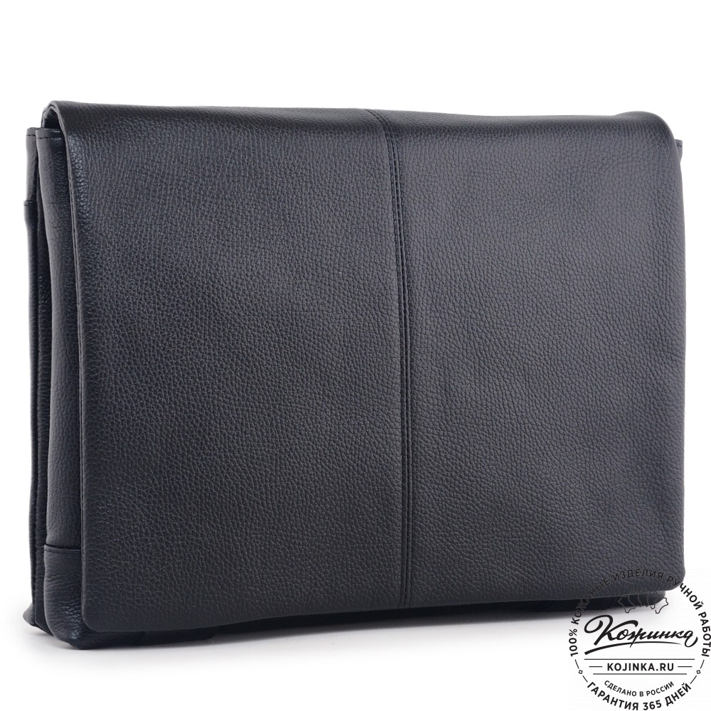  Кожаная сумка через плечо "Бавария" (черная) 