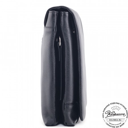  Кожаная сумка через плечо "Бавария" (черная) 