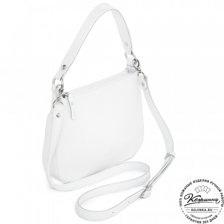  Кожаная женская сумка "Каролина" (белый) 