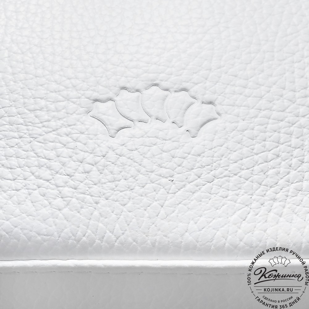  Кожаная женская сумка "Каролина" (белый) 