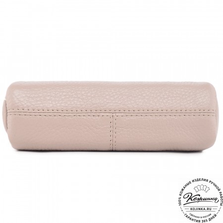  Кожаный клатч "Марта" (пудра)