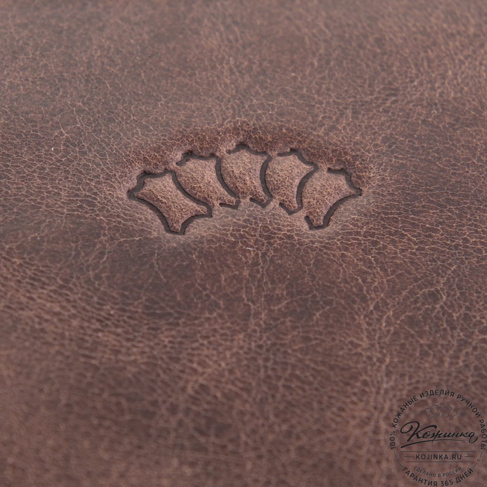  Кожаное портмоне Амстердам (темно-коричневый антик)