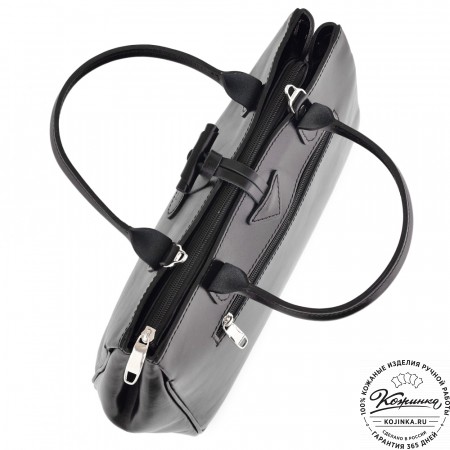  Женская кожаная сумка "Шампань" (черная)