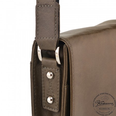 Мужская кожаная сумка "Таллин" (олива)