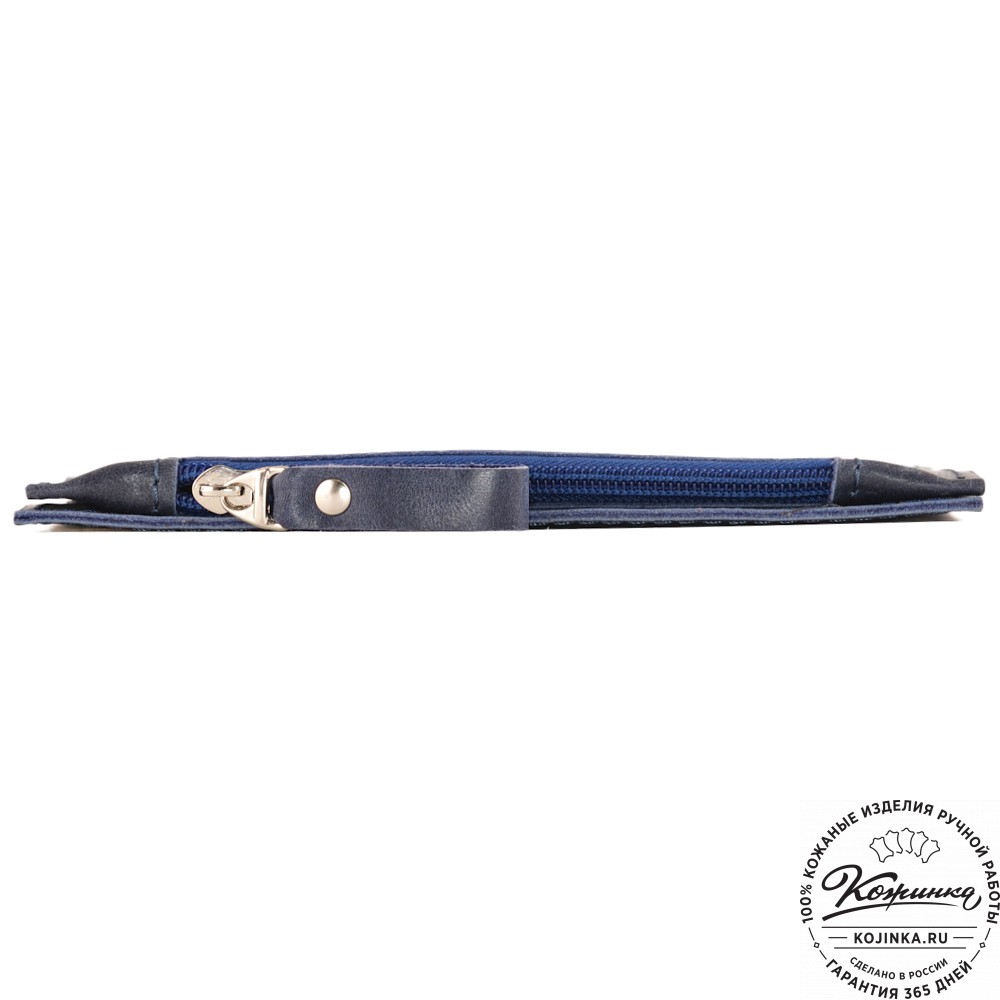  Кожаное портмоне "Арни" (синий антик) 