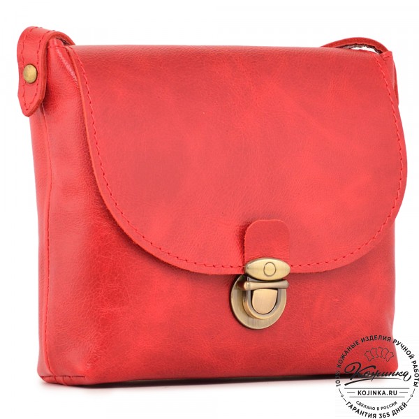  Кожаная сумка "Калифорния Нью" (красная) . фото 1