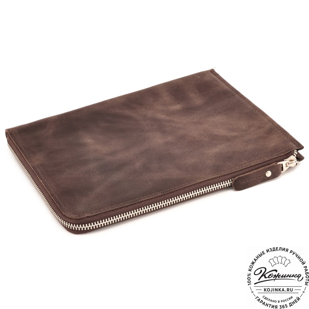 Кожаная папка для документов "Кейптаун" (темно-коричневый антик)