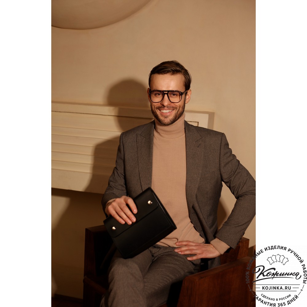 Кожаный ежедневник на кольцах "Джексон" (красный)