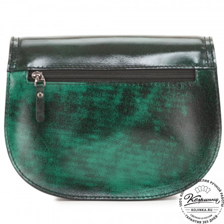 Женская кожаная сумка "Аргентина" (глянец зелёный)