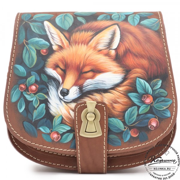 Кожаная сумка ручной работы "Джульетта-нью" "Лиса". фото 1