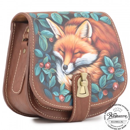 Кожаная сумка ручной работы "Джульетта-нью" "Лиса"