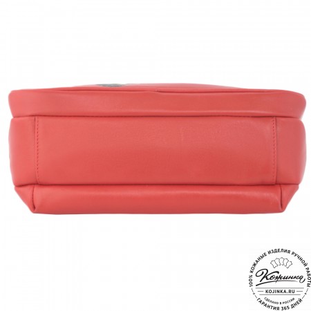 Женская кожаная сумка "Эмма" "Пантера" (красный)