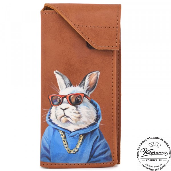 Кожаный футляр для очков "Марокко" "Кроль в очках". фото 1