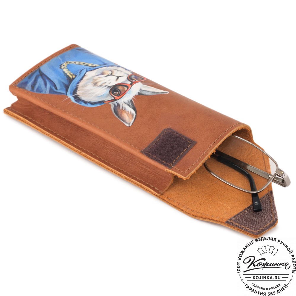 Кожаный футляр для очков "Марокко" "Кроль в очках"