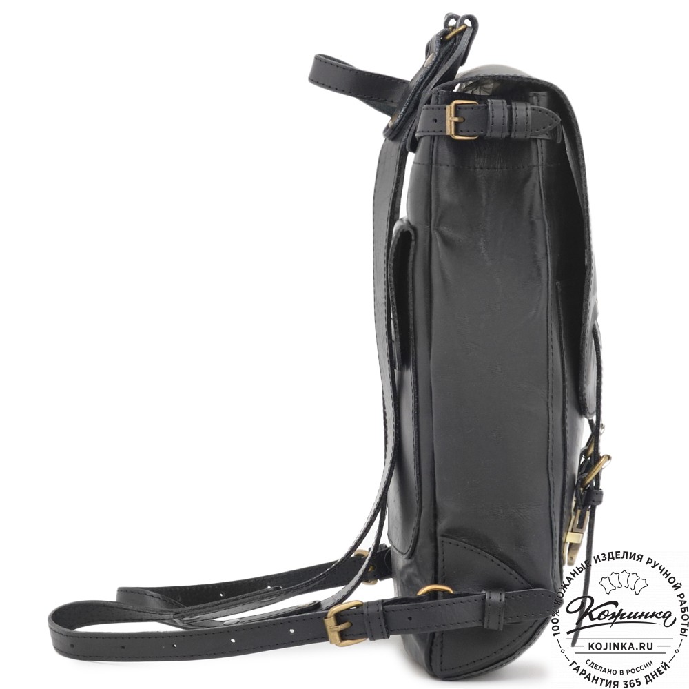 Кожаный рюкзак "Рафаэль""Лев" (черный)
