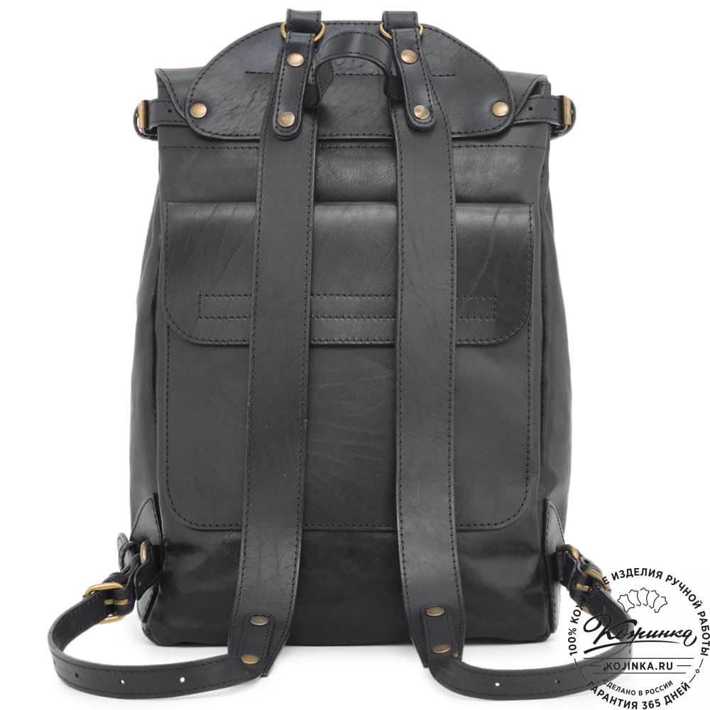 Кожаный рюкзак "Рафаэль""Лев" (черный)