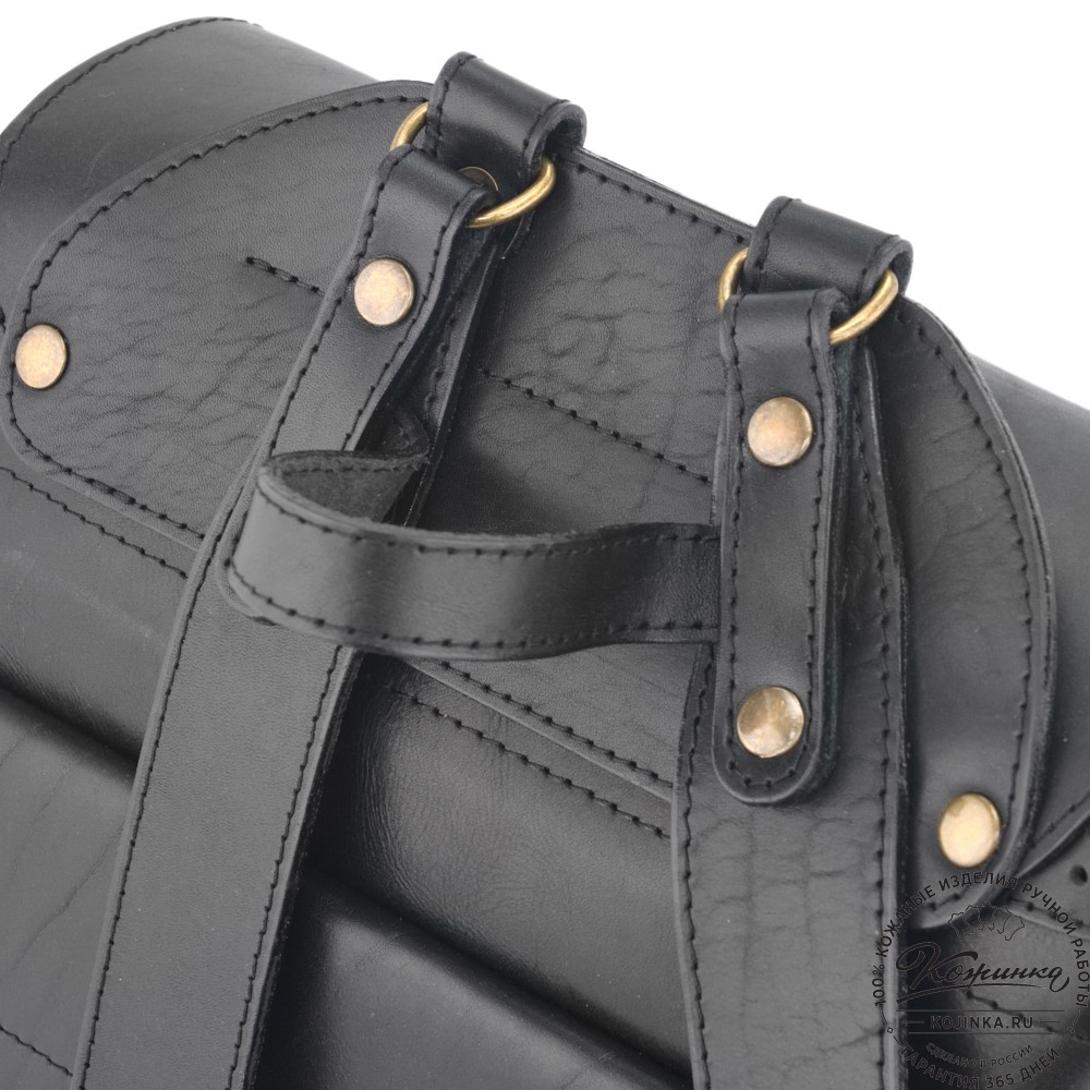 Кожаный рюкзак "Рафаэль""Лев" (черный)