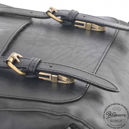 Кожаный рюкзак "Рафаэль""Лев" (черный)