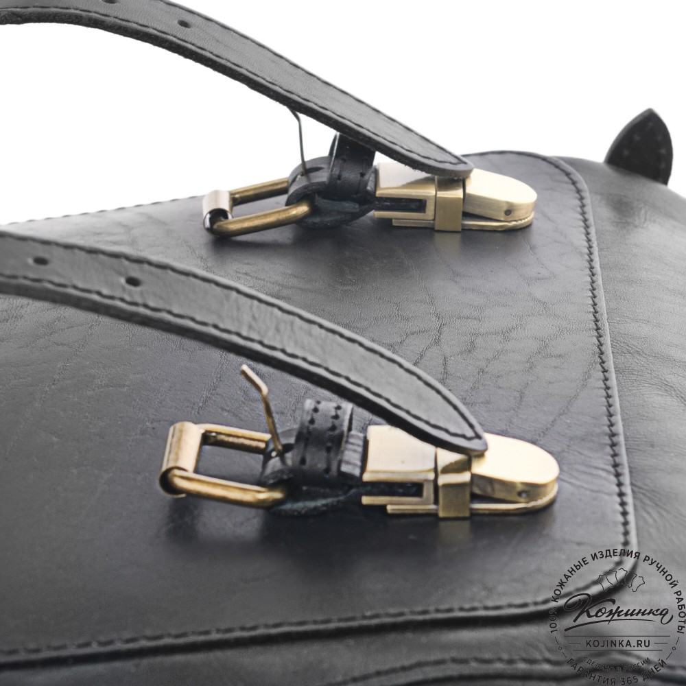 Кожаный рюкзак "Рафаэль""Лев" (черный)