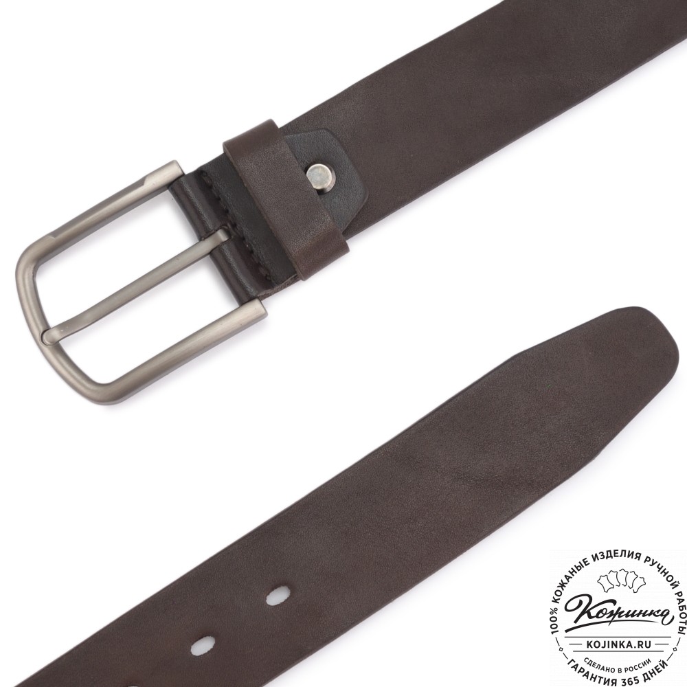 Кожаный ремень "Канзас" (коричневый)