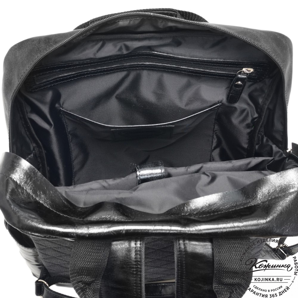 Кожаный рюкзак "Вассерман" (черный антик)