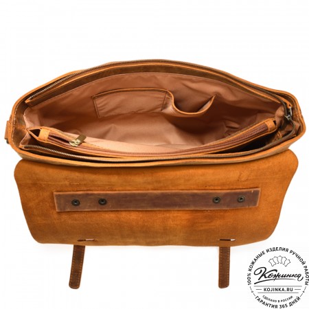  Кожаный портфель "Англетер" (рыжий крейзи)