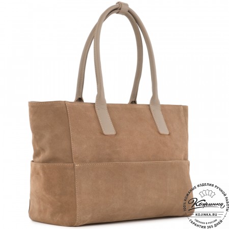 Кожаная женская сумка "Калипсо" (капучино)