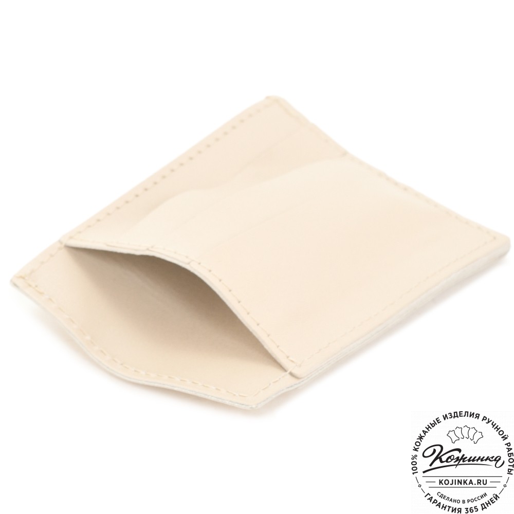 Кожаный футляр для карт "Мэри" (бежевый) 