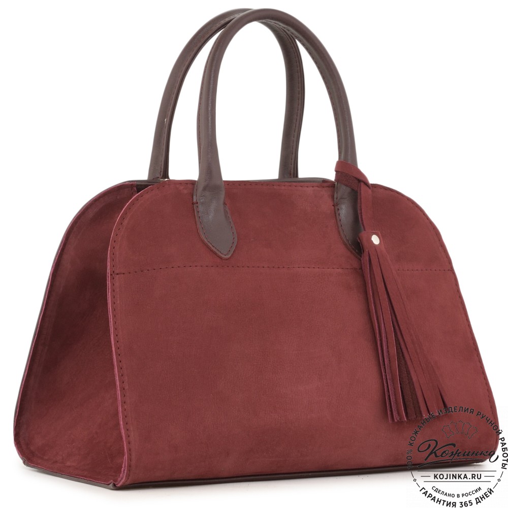 Женская кожаная сумка "Вирджиния" (вишня)