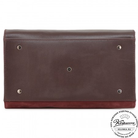 Женская кожаная сумка "Вирджиния" (вишня)