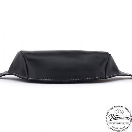 Кожаная сумка на пояс "Марио" (черный)
