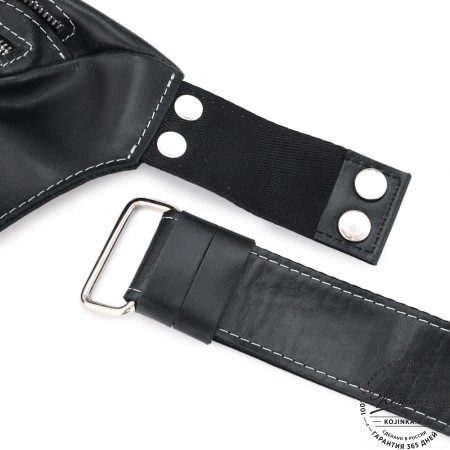 Кожаная сумка на пояс "Марио" (черный)