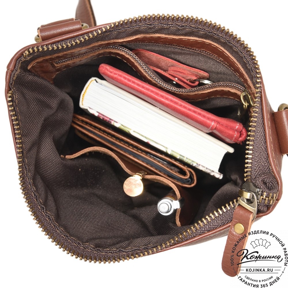 Мужская кожаная сумка "Говард" (коньяк)