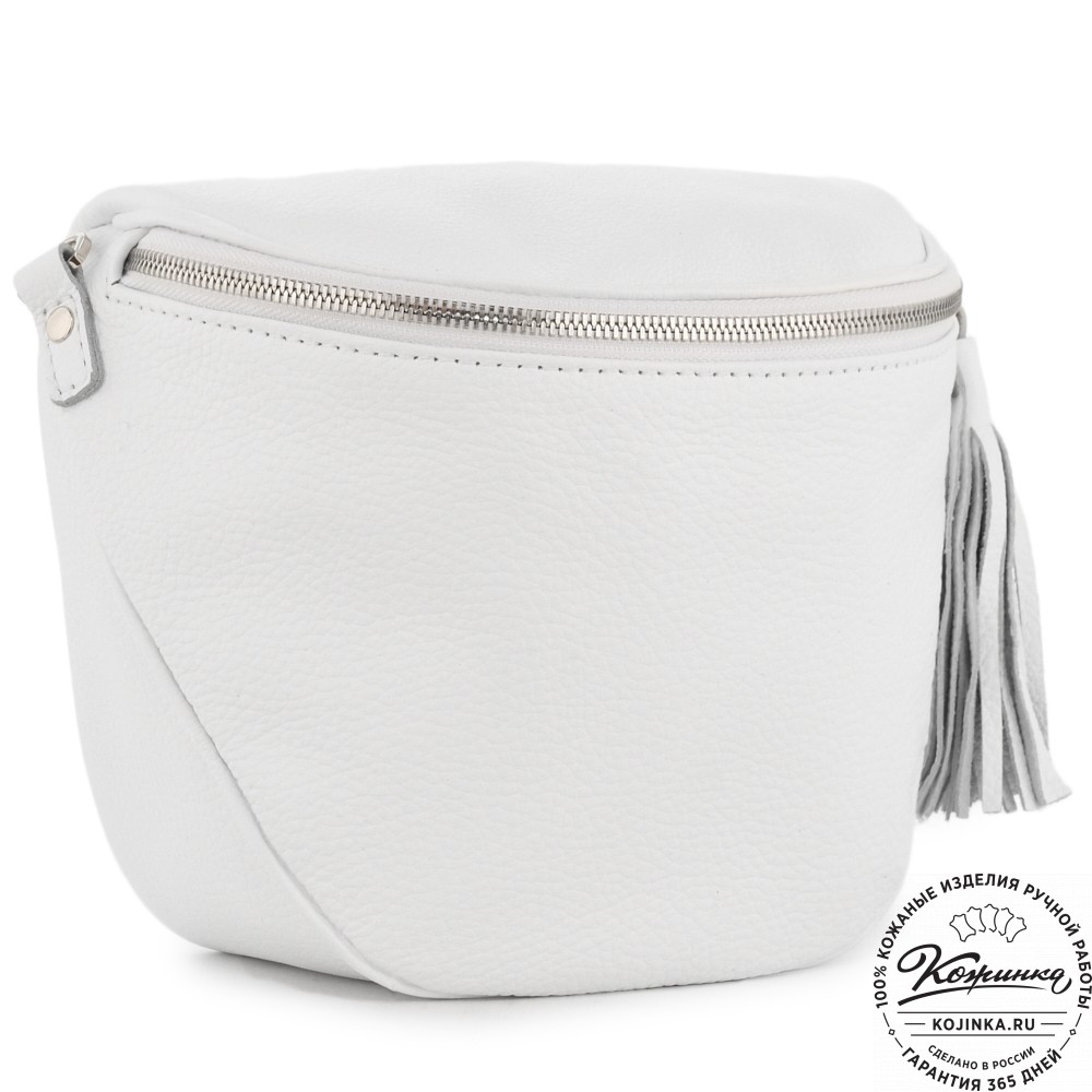 Женская кожаная сумка "Либерти" (белая)