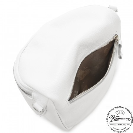 Женская кожаная сумка "Либерти" (белая)