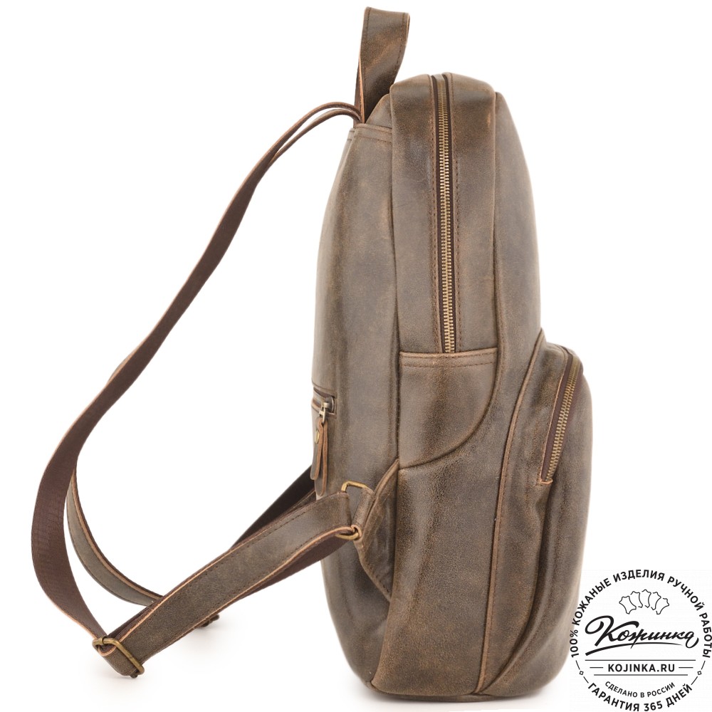 Кожаный рюкзак "Памела XL" (коричневая наппа)