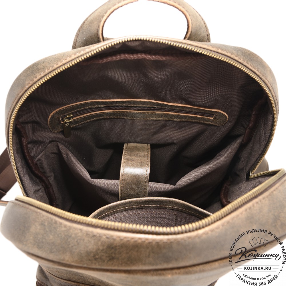 Кожаный рюкзак "Памела XL" (коричневая наппа)