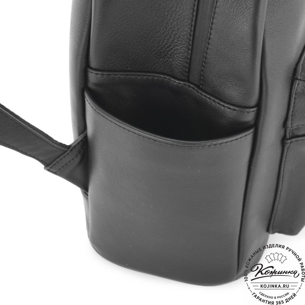 Кожаный рюкзак "Старк" (чёрный)